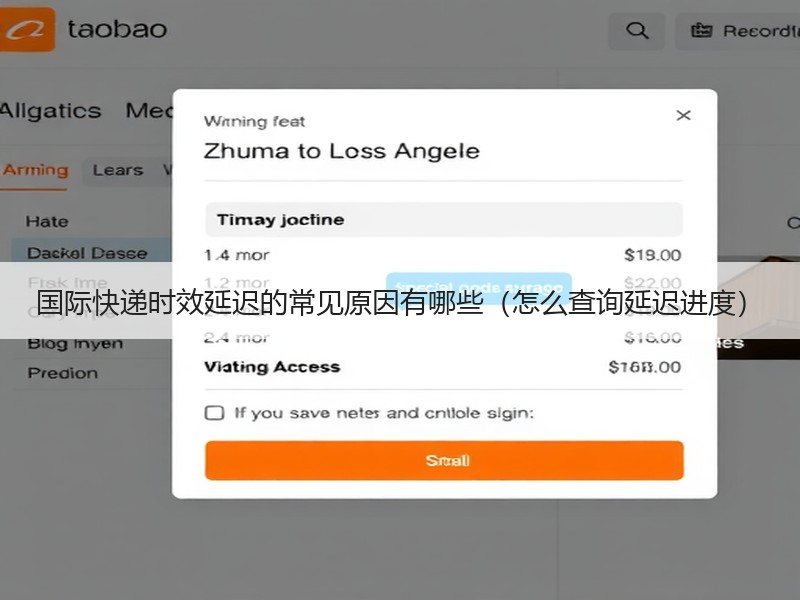 国际快递时效延迟的常见原因有哪些（怎么查询延迟进度）