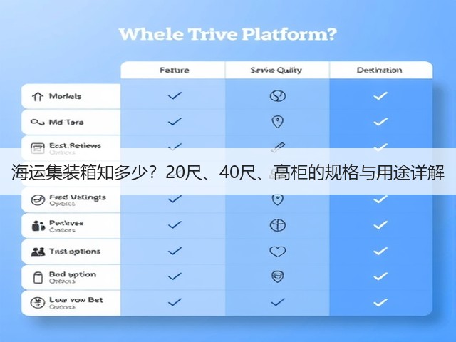 海运集装箱知多少？20尺、40尺、高柜的规格与用途详解(图2)