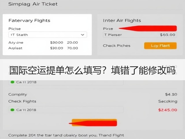国际空运提单怎么填写?填错了能修改吗(图2) 国际空运提单怎么填写?填错了能修改吗(图2)