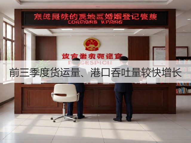 前三季度货运量、港口吞吐量较快增长(图2) 前三季度货运量、港口吞吐量较快增长(图2)