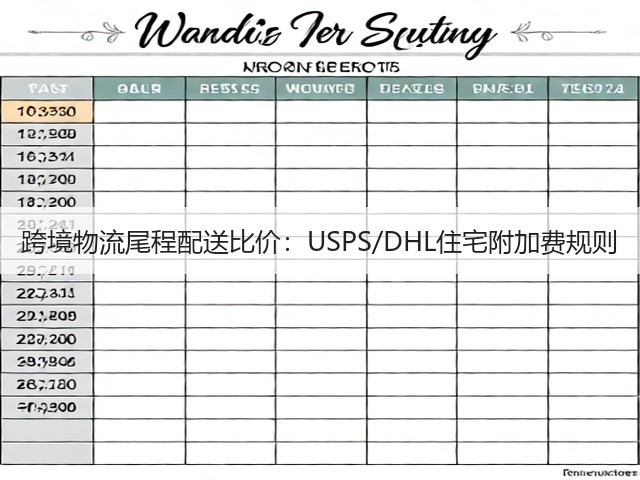 跨境物流尾程配送比价:USPS/DHL住宅附加费规则(图1) 跨境物流尾程配送比价:USPS/DHL住宅附加费规则(图1)