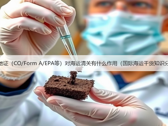 原产地证（CO/Form A/EPA等）对海运清关有什么作用（国际海运干货知识分享）(图1)