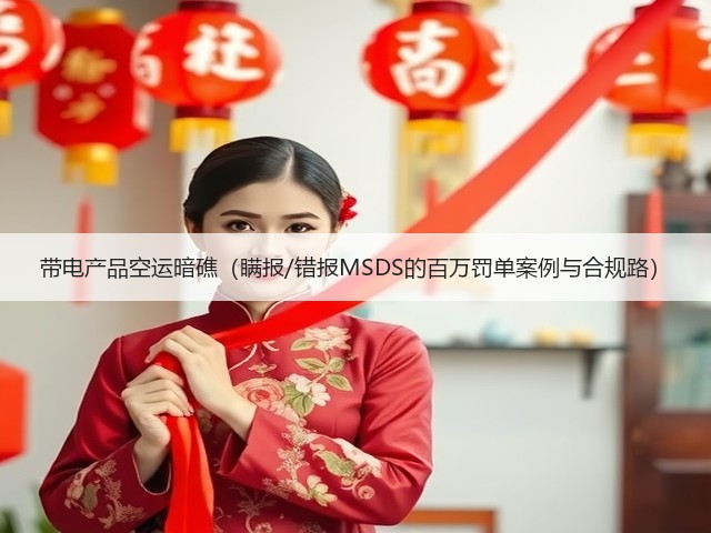 带电产品空运暗礁(瞒报/错报MSDS的百万罚单案例与合规路)(图2) 带电产品空运暗礁(瞒报/错报MSDS的百万罚单案例与合规路)(图2)