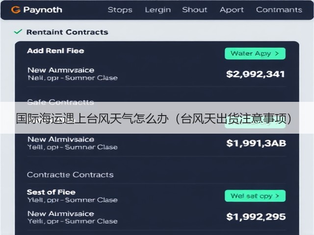 国际海运遇上台风天气怎么办(台风天出货注意事项)(图1) 国际海运遇上台风天气怎么办(台风天出货注意事项)(图1)