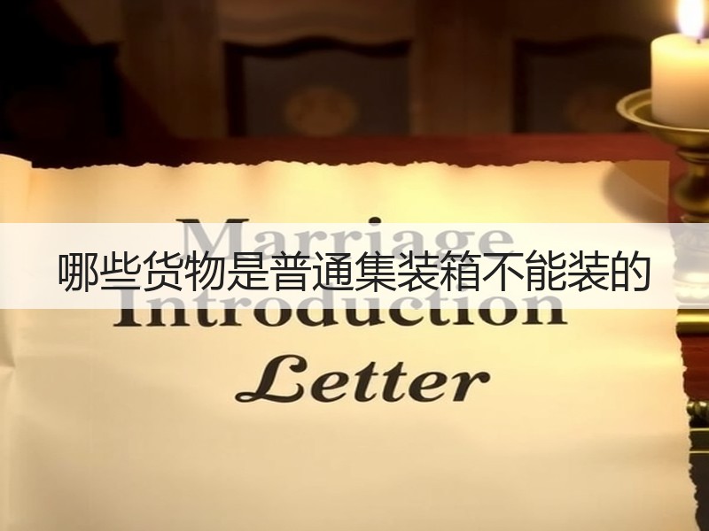 哪些货物是普通集装箱不能装的 哪些货物是普通集装箱不能装的