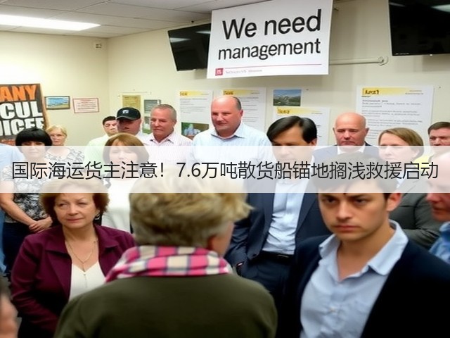 国际海运货主注意!7.6万吨散货船锚地搁浅救援启动(图2) 国际海运货主注意!7.6万吨散货船锚地搁浅救援启动(图2)