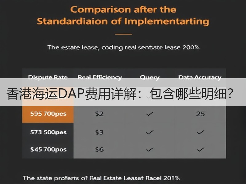 香港海运DAP费用详解:包含哪些明细? 香港海运DAP费用详解:包含哪些明细?