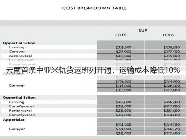 云南首条中亚米轨货运班列开通,运输成本降低10%(图2) 云南首条中亚米轨货运班列开通,运输成本降低10%(图2)