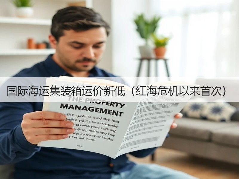 国际海运集装箱运价新低(红海危机以来首次) 国际海运集装箱运价新低(红海危机以来首次)