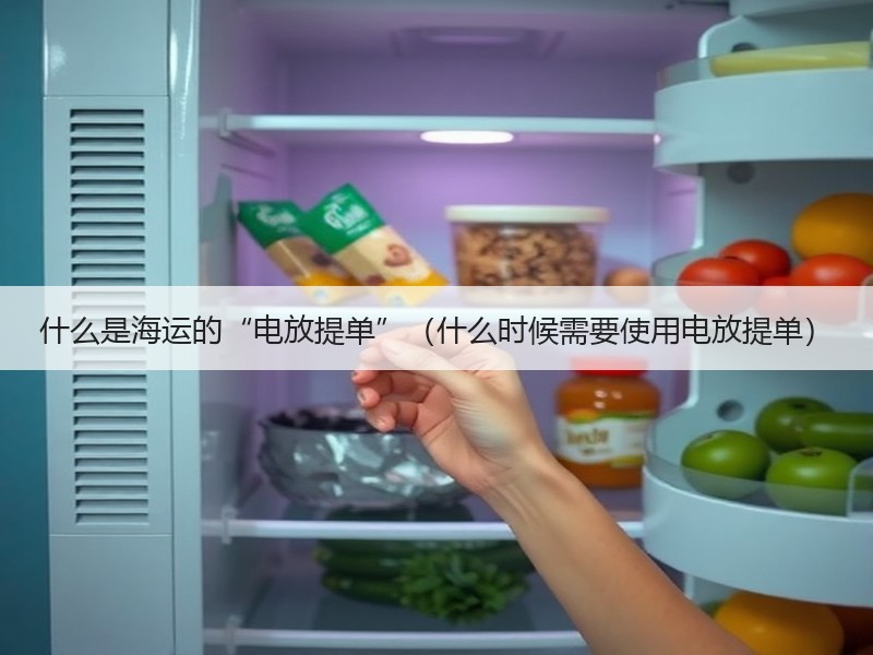 什么是海运的“电放提单”（什么时候需要使用电放提单）