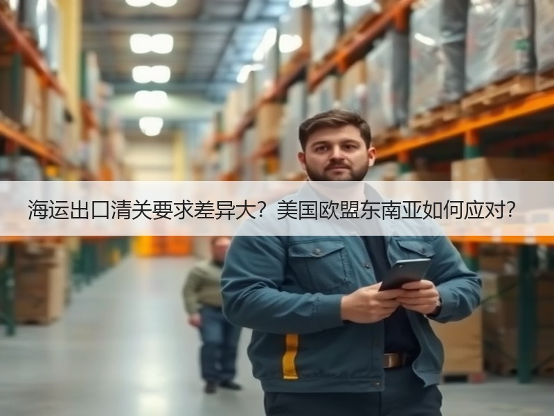 海运出口清关要求差异大？美国欧盟东南亚如何应对？