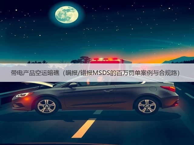 带电产品空运暗礁(瞒报/错报MSDS的百万罚单案例与合规路)(图1) 带电产品空运暗礁(瞒报/错报MSDS的百万罚单案例与合规路)(图1)
