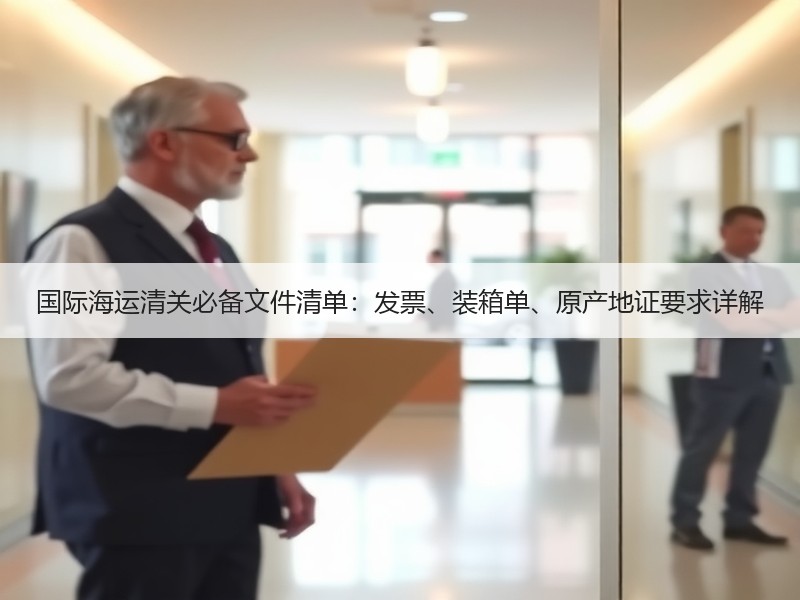 国际海运清关必备文件清单：发票、装箱单、原产地证要求详解