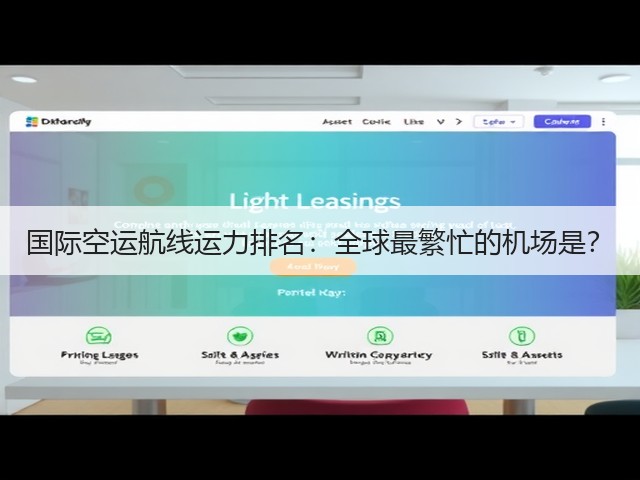 国际空运航线运力排名:全球最繁忙的机场是?(图3) 国际空运航线运力排名:全球最繁忙的机场是?(图3)