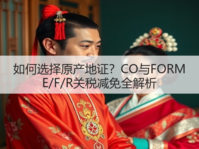 如何选择原产地证？CO与FORM E/F/R关税减免全解析