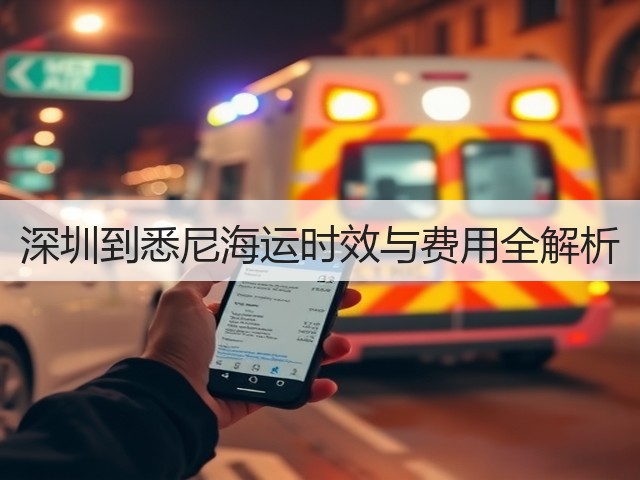 深圳到悉尼海运时效与费用全解析(图1)