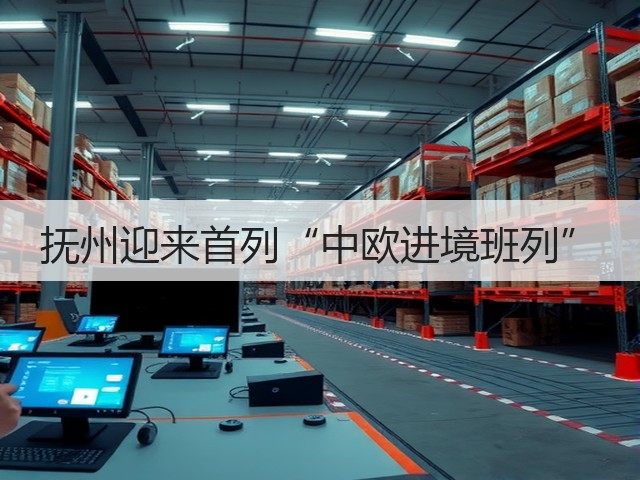 抚州迎来首列“中欧进境班列”(图1) 抚州迎来首列“中欧进境班列”(图1)