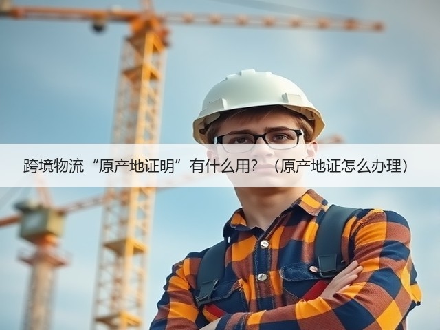 跨境物流“原产地证明”有什么用?(原产地证怎么办理)(图1) 跨境物流“原产地证明”有什么用?(原产地证怎么办理)(图1)