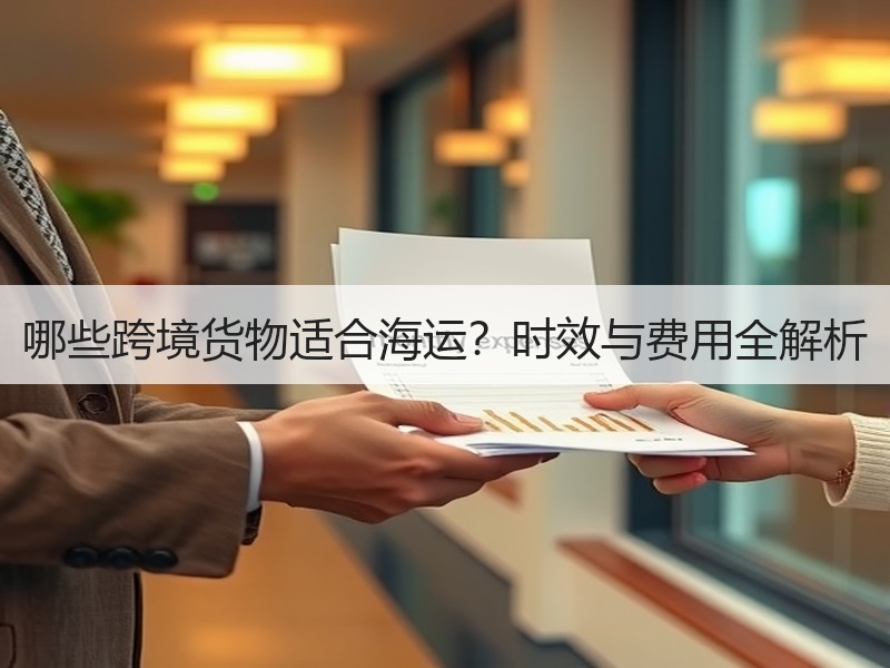 哪些跨境货物适合海运？时效与费用全解析