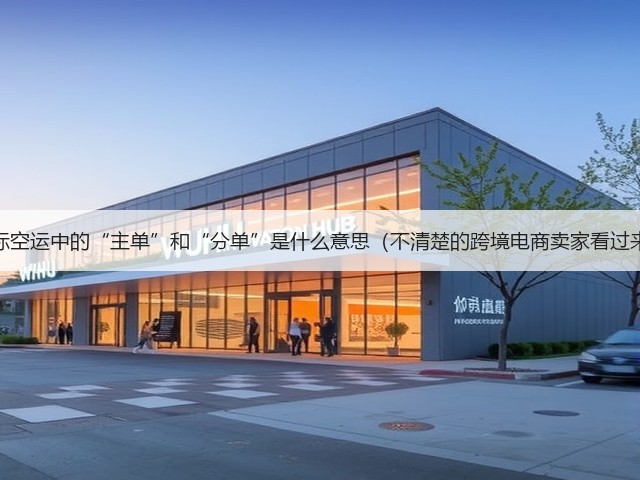 国际空运中的“主单”和“分单”是什么意思(不清楚的跨境电商卖家看过来)(图1) 国际空运中的“主单”和“分单”是什么意思(不清楚的跨境电商卖家看过来)(图1)