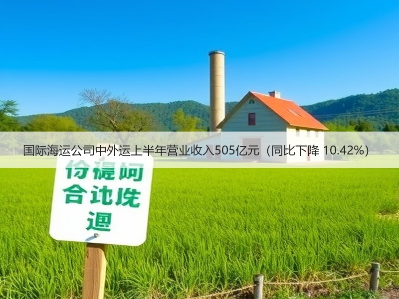 国际海运公司中外运上半年营业收入505亿元（同比下降 10.42%）