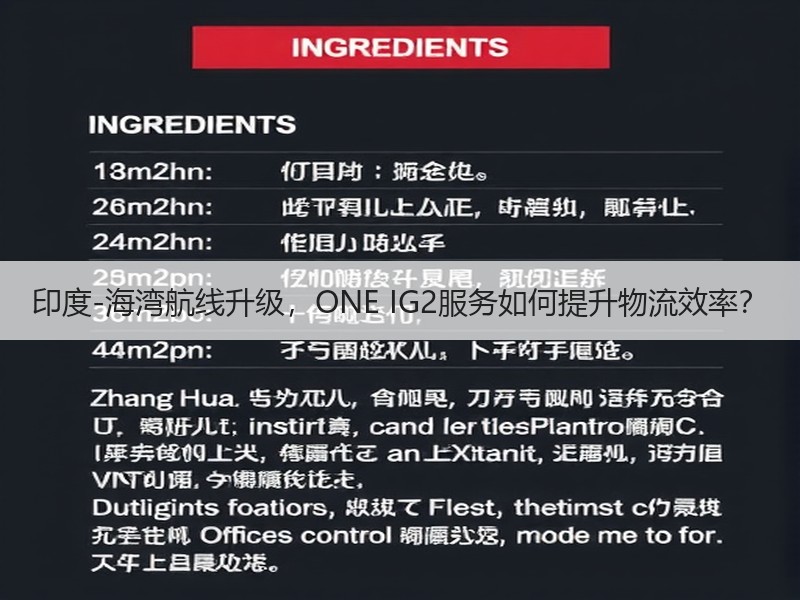 印度-海湾航线升级,ONE IG2服务如何提升物流效率? 印度-海湾航线升级,ONE IG2服务如何提升物流效率?