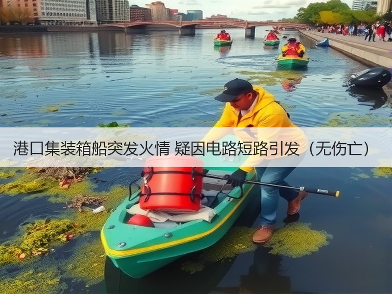 港口集装箱船突发火情 疑因电路短路引发(无伤亡) 港口集装箱船突发火情 疑因电路短路引发(无伤亡)