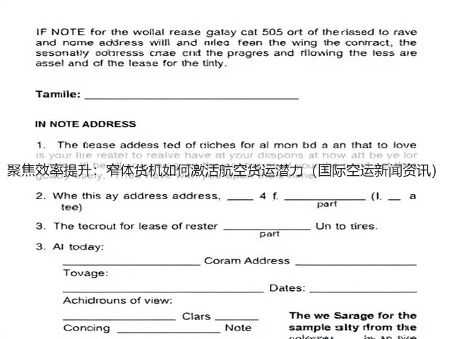 聚焦效率提升:窄体货机如何激活航空货运潜力(国际空运新闻资讯)(图1) 聚焦效率提升:窄体货机如何激活航空货运潜力(国际空运新闻资讯)(图1)