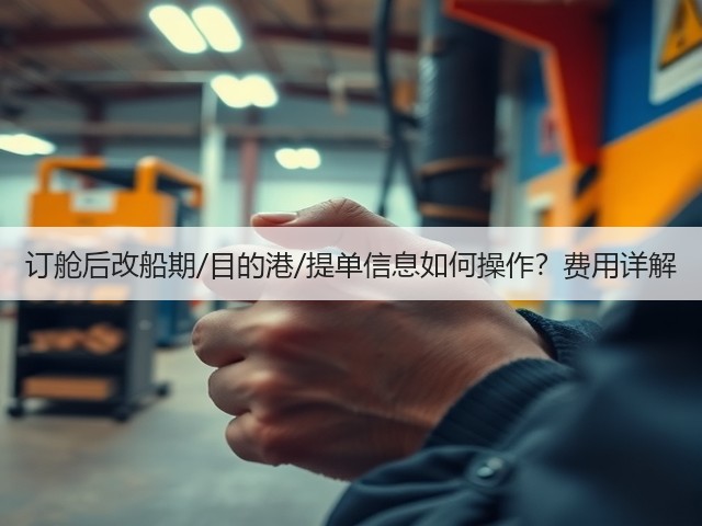 订舱后改船期/目的港/提单信息如何操作？费用详解(图3)