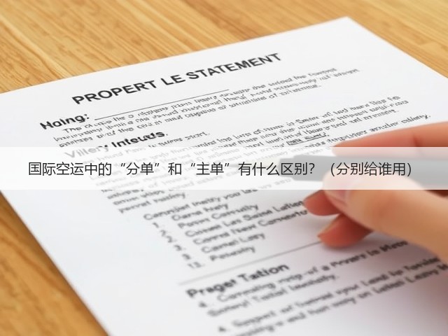 国际空运中的“分单”和“主单”有什么区别？（分别给谁用）(图2)
