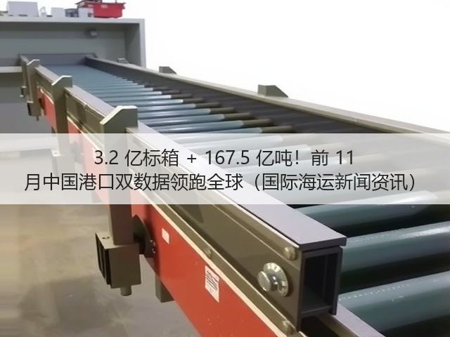 3.2 亿标箱 + 167.5 亿吨!前 11 月中国港口双数据领跑全球(国际海运新闻资讯)(图1) 3.2 亿标箱 + 167.5 亿吨!前 11 月中国港口双数据领跑全球(国际海运新闻资讯)(图1)