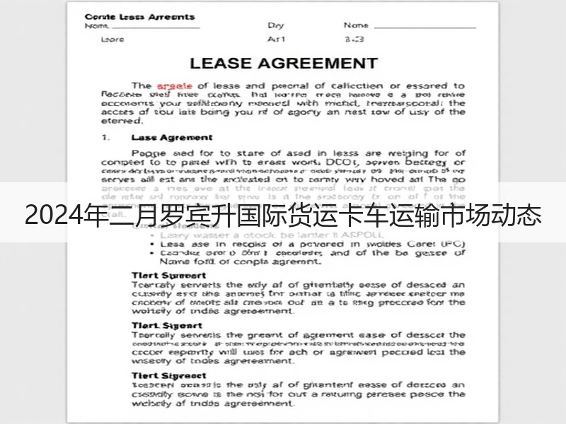2024年二月罗宾升国际货运卡车运输市场动态 2024年二月罗宾升国际货运卡车运输市场动态