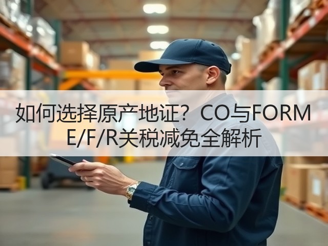 如何选择原产地证?CO与FORM E/F/R关税减免全解析(图2) 如何选择原产地证?CO与FORM E/F/R关税减免全解析(图2)