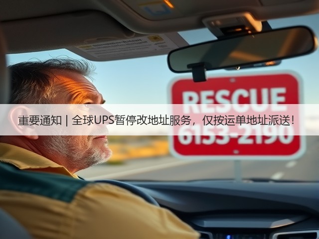 重要通知 | 全球UPS暂停改地址服务,仅按运单地址派送!(图3) 重要通知 | 全球UPS暂停改地址服务,仅按运单地址派送!(图3)
