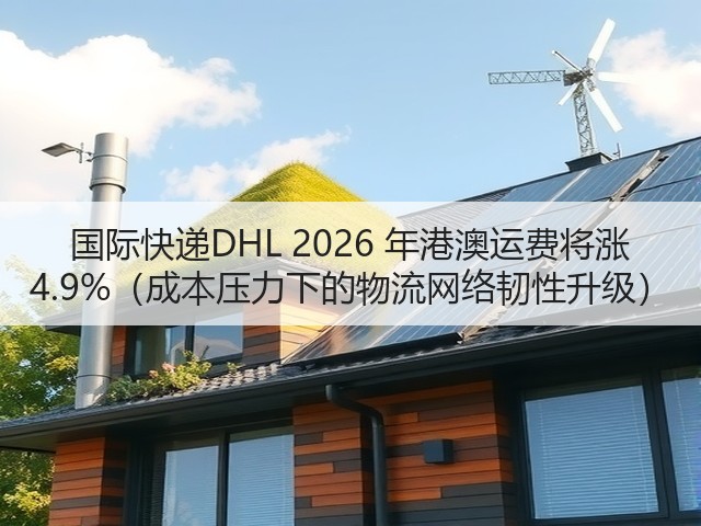 国际快递DHL 2026 年港澳运费将涨 4.9%(成本压力下的物流网络韧性升级)(图3) 国际快递DHL 2026 年港澳运费将涨 4.9%(成本压力下的物流网络韧性升级)(图3)
