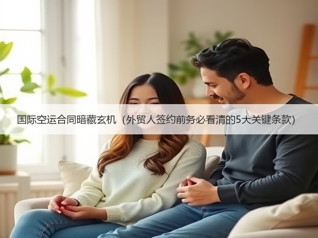 国际空运合同暗藏玄机(外贸人签约前务必看清的5大关键条款)(图1) 国际空运合同暗藏玄机(外贸人签约前务必看清的5大关键条款)(图1)