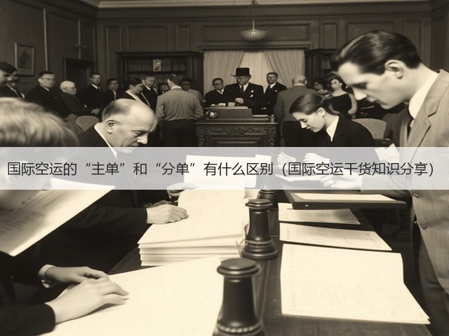 国际空运的“主单”和“分单”有什么区别(国际空运干货知识分享)(图2) 国际空运的“主单”和“分单”有什么区别(国际空运干货知识分享)(图2)