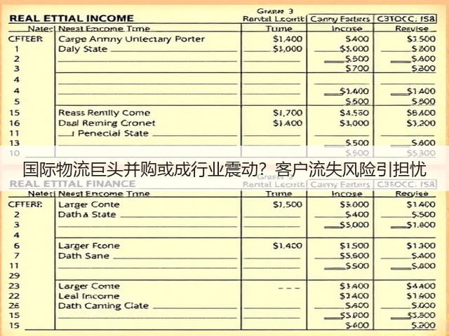 国际物流巨头并购或成行业震动？客户流失风险引担忧(图3)