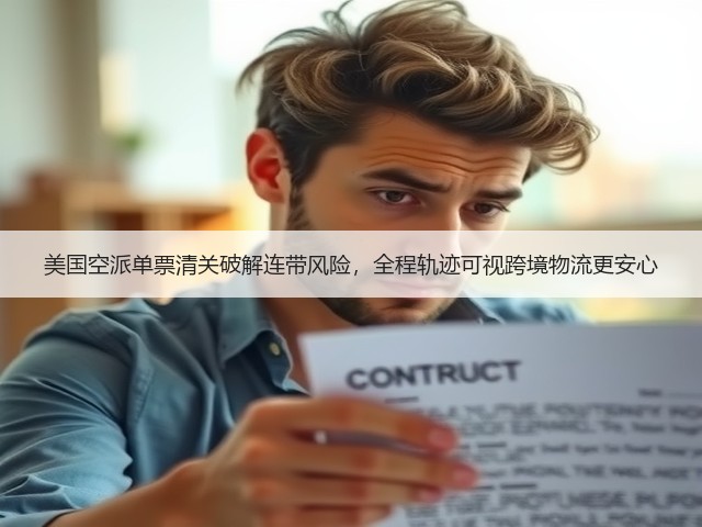 美国空派单票清关破解连带风险,全程轨迹可视跨境物流更安心(图2) 美国空派单票清关破解连带风险,全程轨迹可视跨境物流更安心(图2)