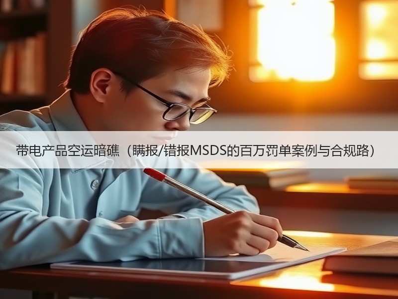 带电产品空运暗礁(瞒报/错报MSDS的百万罚单案例与合规路) 带电产品空运暗礁(瞒报/错报MSDS的百万罚单案例与合规路)