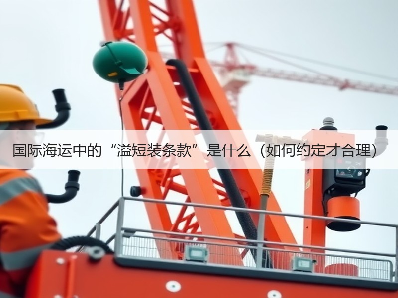 国际海运中的“溢短装条款”是什么（如何约定才合理）