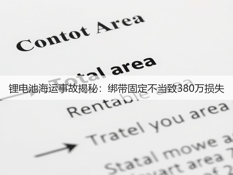 锂电池海运事故揭秘：绑带固定不当致380万损失