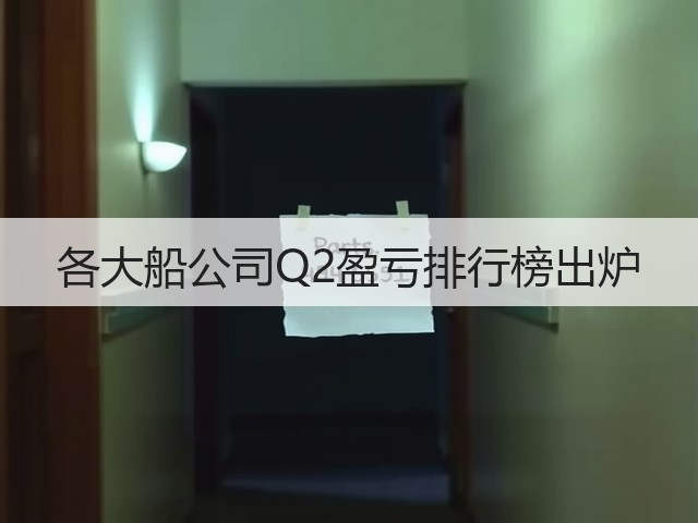 各大船公司Q2盈亏排行榜出炉(图2) 各大船公司Q2盈亏排行榜出炉(图2)