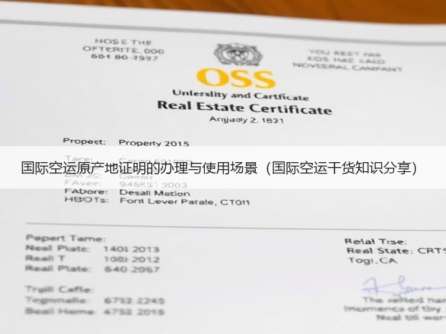 国际空运原产地证明的办理与使用场景(国际空运干货知识分享)(图3) 国际空运原产地证明的办理与使用场景(国际空运干货知识分享)(图3)