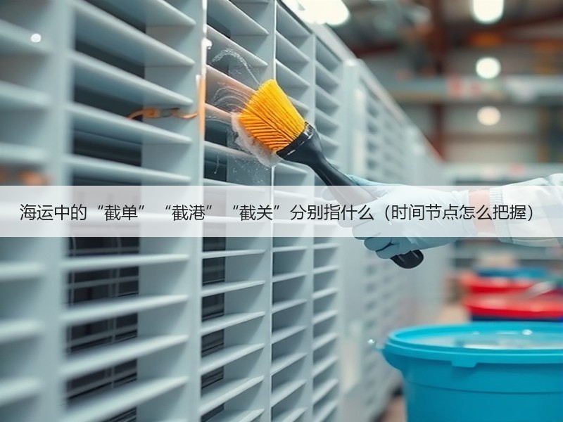 海运中的“截单”“截港”“截关”分别指什么（时间节点怎么把握）