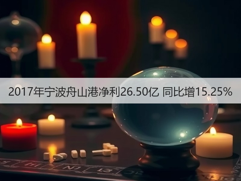 2017年宁波舟山港净利26.50亿 同比增15.25% 2017年宁波舟山港净利26.50亿 同比增15.25%