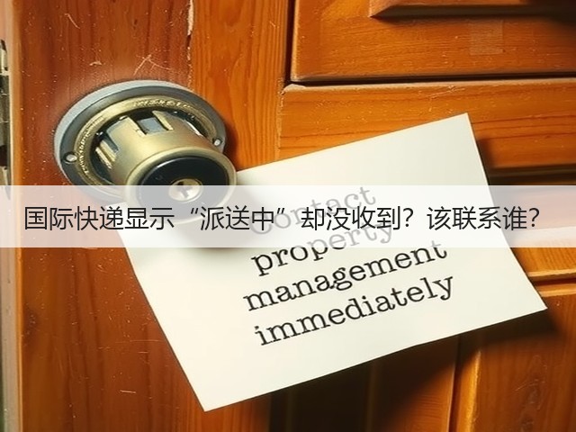 国际快递显示“派送中”却没收到？该联系谁？(图1)