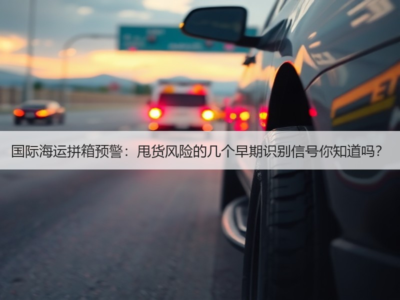 国际海运拼箱预警:甩货风险的几个早期识别信号你知道吗? 国际海运拼箱预警:甩货风险的几个早期识别信号你知道吗?