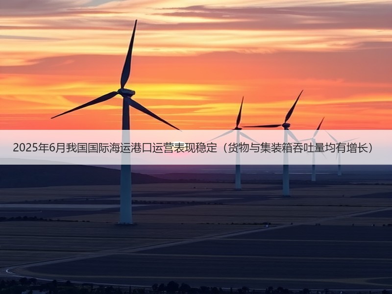 2025年6月我国国际海运港口运营表现稳定（货物与集装箱吞吐量均有增长）
