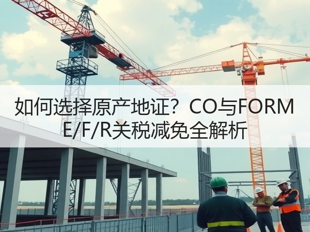 如何选择原产地证?CO与FORM E/F/R关税减免全解析(图1) 如何选择原产地证?CO与FORM E/F/R关税减免全解析(图1)